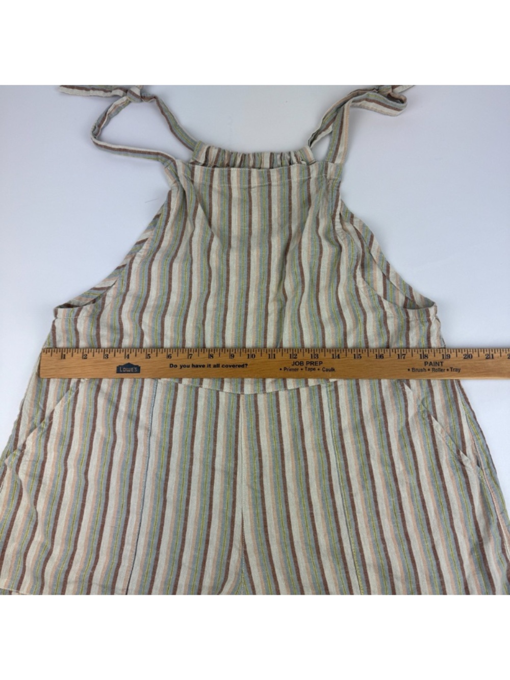 Toad & Co Womens Size M Taj Hemp Shorterall Romper Striped One Piece - Picture 2 of 7